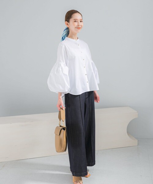 URBAN RESEARCH ROSSO（アーバンリサーチロッソ）の「ボリュームスリーブシャツブラウス（シャツ/ブラウス・レディース・WHITE/PINK/SAX・Free）」の7枚目の写真