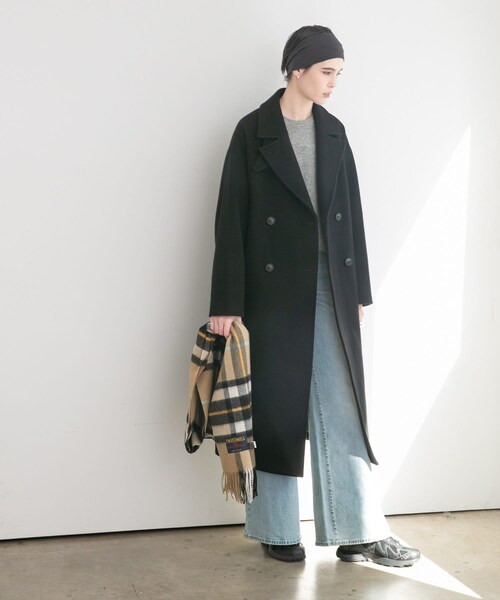 URBAN RESEARCH(アーバンリサーチ)の「スーパー140ウールチェスターコート(チェスターコート・レディース・L.BEIGE/D.GREEN/BLACK・36/38)」の8枚目の写真