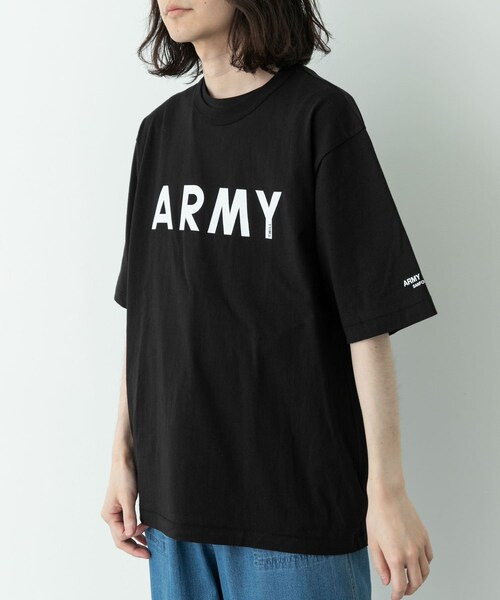 URBAN RESEARCH Sonny Label（アーバンリサーチサニーレーベル）の「ARMY TWILL　PRINT HSTEE ARMY（Tシャツ/カットソー・メンズ・BLACK/WHITE/BLUE/YELLOW・M/L）」の10枚目の写真