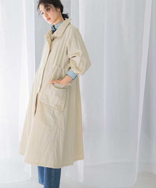 URBAN RESEARCH ROSSO（アーバンリサーチロッソ）の「撥水ボリュームモッズコート（モッズコート・レディース・BEIGE/OFF WHITE・FREE）」の11枚目の写真
