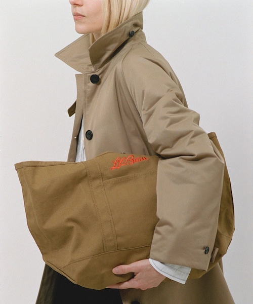 ADAM ET ROPE'（アダムエロペ）の「【J'aDoRe・店舗限定】【L.L.Bean for SALON（エル・エル・ビーン）】別注middle grocery tote（トートバッグ・レディース・ブラウン系/サックス/ローズピンク/ピンク系/イエロー系・F）」の6枚目の写真