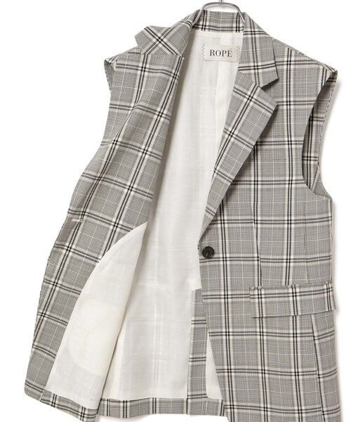 ROPE'(ロペ)の「ウールモヘヤ OVER GILET /セットアップ対応(ベスト・レディース・ブラック系/グレー・F)」の13枚目の写真