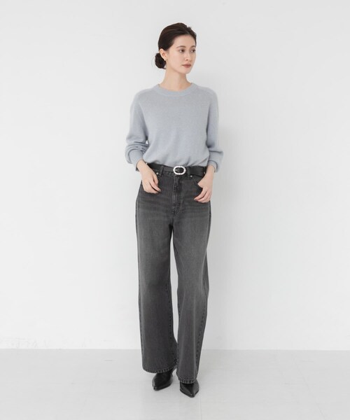 URBAN RESEARCH（アーバンリサーチ）の「ワイドストレートデニムパンツ（デニムパンツ・レディース・BLACK/LT BLUE・36/38/40）」の7枚目の写真