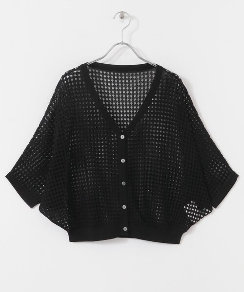 ITEMS URBANRESEARCH（アイテムズ アーバンリサーチ）の「メッシュニットカーディガン（カーディガン/ボレロ・レディース・BLK/GREGE/BRN・FREE）」の12枚目の写真