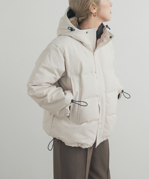 URBAN RESEARCH DOORS（アーバンリサーチドアーズ）の「DANTON　DOWN HOODED JACKET（その他アウター・レディース・BLACK/LT.BEIGE/IVORY/DK.BROWN・XS/S）」の9枚目の写真