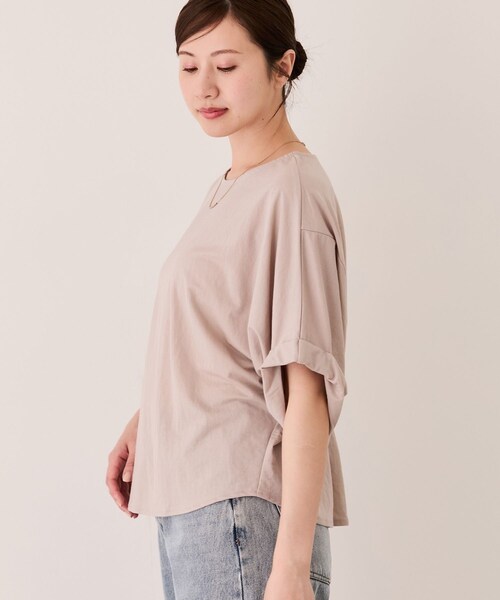 Jayro(ジャイロ)の「バックタックドルマンプルオーバー(Tシャツ/カットソー・レディース・ブラック/ホワイト系/ベージュ・M)」の20枚目の写真
