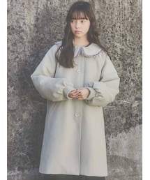 merry jenny | ベロアフリルカラーコート(その他アウター)