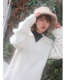 merry jenny | ルーズルーズフリルカラーニット(ニット/セーター)