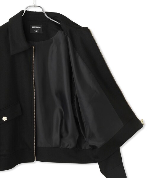 VIS(ビス)の「【MARY QUANT×VIS】ジップアップブルゾン(ブルゾン・レディース・ブラック/ブラック系・F)」の20枚目の写真