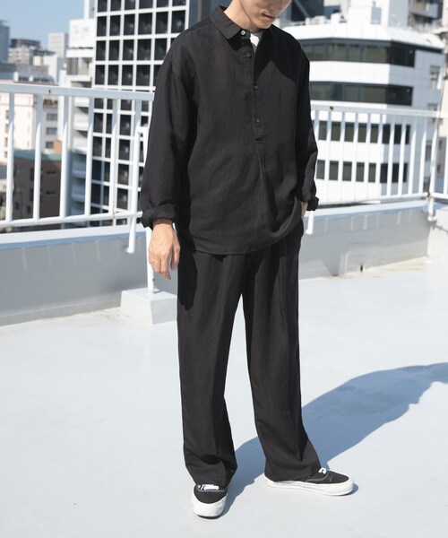ITEMS URBANRESEARCH（アイテムズ アーバンリサーチ）の「Linen Blend Tapered Pants（その他パンツ・メンズ・NVY/BRN/BLK・M/L）」の7枚目の写真