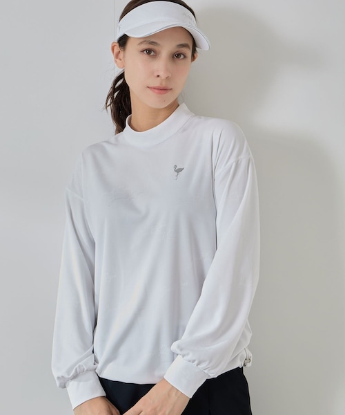 ROPE'（ロペ）の「ロゴジャガードドロスト長袖プルオーバー/UV・吸水速乾（Tシャツ/カットソー・レディース・ブラック/ホワイト・L/M/S）」の8枚目の写真