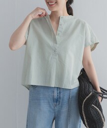 URBAN RESEARCH DOORS | ストライプクロップドブラウス(シャツ/ブラウス)