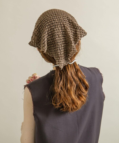 SMELLY（スメリー）の「メッシュヘッドスカーフ（ヘアバンド・レディース・BLK/MOC・-）」の14枚目の写真