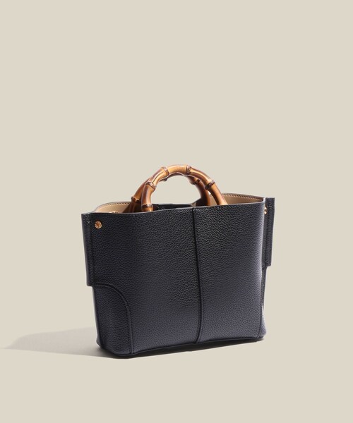 ROPE'（ロペ）の「【E'POR】BAMBOO BAG Mini/超軽量・26SSS新色追加（ハンドバッグ・レディース・ブラック系/オフホワイト/ベージュ系/キミドリ・F）」の2枚目の写真