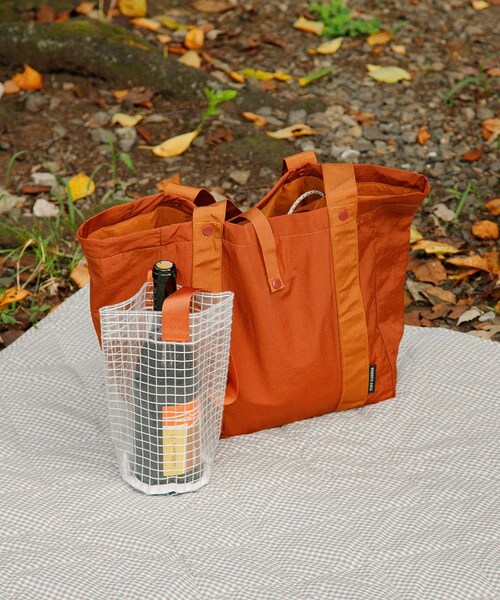 EKAL（エカル）の「TINY GARDEN PRODUCTS　パッカブルクールバッグ（トートバッグ・レディース・KHAKI/GRAY/ORANGE/BLACK・one）」の4枚目の写真