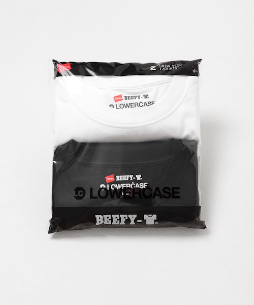 URBAN RESEARCH(アーバンリサーチ)の「HANES×LOWERCASE LOWERCASE 2P BEEFY-T SS(Tシャツ/カットソー・メンズ・WHITE/WHT/BLK/BLACK/D.GRAY/NAVY・M/L/XL/XXL)」の1枚目の写真