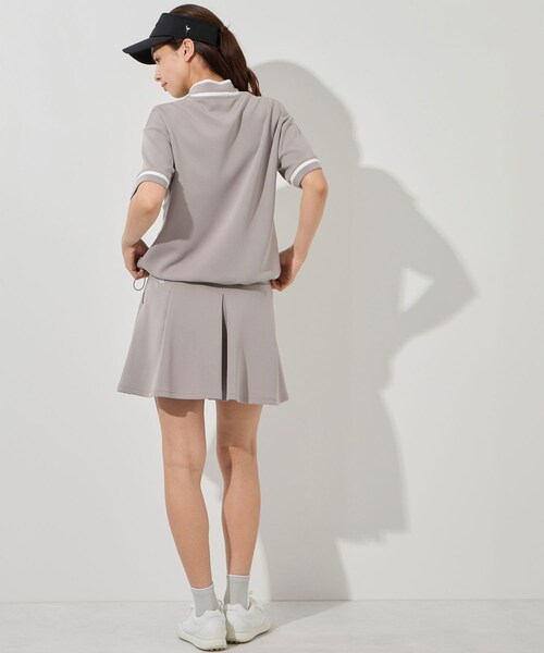 ROPE'（ロペ）の「ダンボールニット5分袖配色プルオーバー/セットアップ対応・UV・接触冷感（Tシャツ/カットソー・レディース・ブラウン/モスグリーン/サックス・L/M/S）」の21枚目の写真