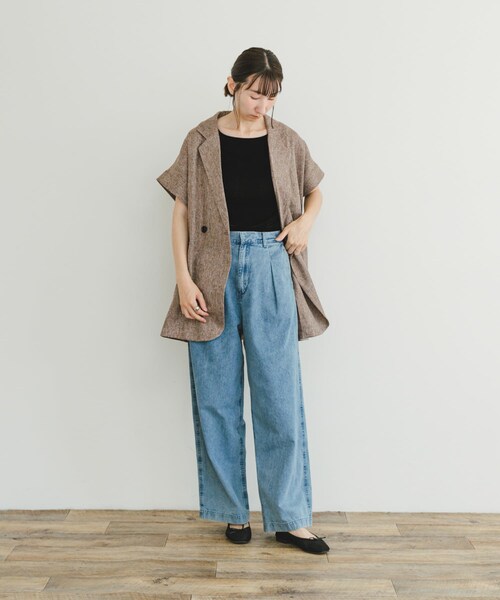 ITEMS URBANRESEARCH（アイテムズ アーバンリサーチ）の「シアーベロアスクエアタンクトップ（タンクトップ・レディース・BEG/BLK/BRD・FREE）」の9枚目の写真