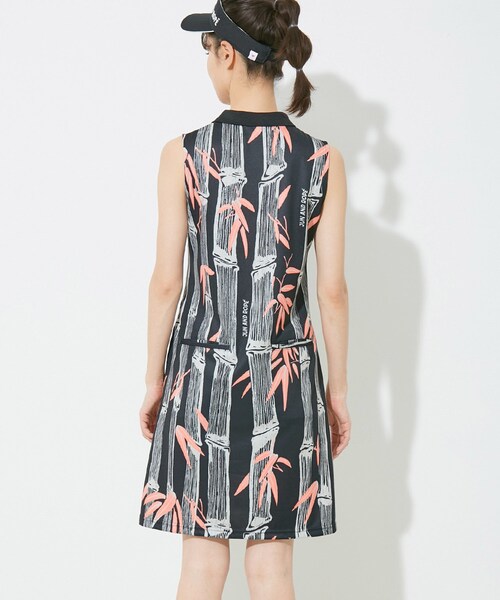 ROPE'（ロペ）の「【UV】【吸水速乾】バンブー柄プリントノースリーブワンピース（ワンピース・レディース・ブラック/ブルー・L/M/S）」の20枚目の写真