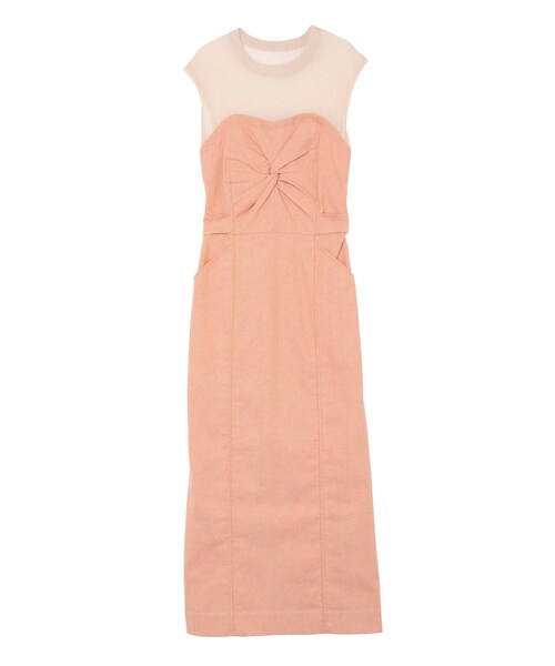 LAGUNAMOON（ラグナムーン）の「カラーステッチドッキングツイストワンピース（ワンピース・レディース・ブラック/ピンク/オレンジ/グリーン・S/M）」の16枚目の写真