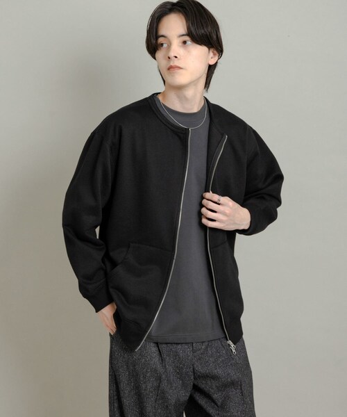 SENSE OF PLACE by URBAN RESEARCH(センスオブプレイスバイアーバンリサーチ)の「ウラキモウクルーネックジップスウェット(スウェット・メンズ・BLACK/GRAY/IVORY・M/L)」の4枚目の写真