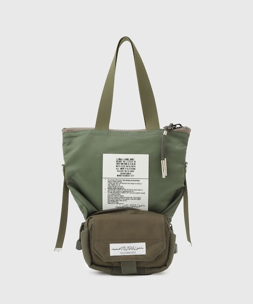 ADAM ET ROPE'（アダムエロペ）の「【elephant TRIBAL fabrics/エレファントトライバルファブリクス】Back in the Pouch（ショルダーバッグ・メンズ・ブラック/カーキ・F）」の2枚目の写真