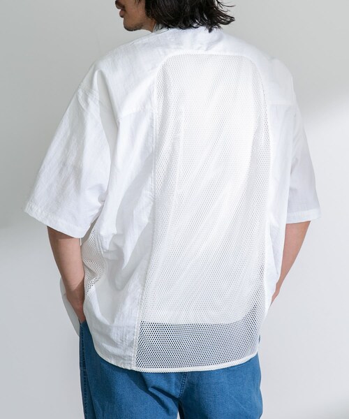 URBAN RESEARCH Sonny Label（アーバンリサーチサニーレーベル）の「ARMY TWILL　Nylon OX Mesh H/S Shirts（シャツ/ブラウス・メンズ・BLACK/KHAKI/WHITE・S/M）」の6枚目の写真