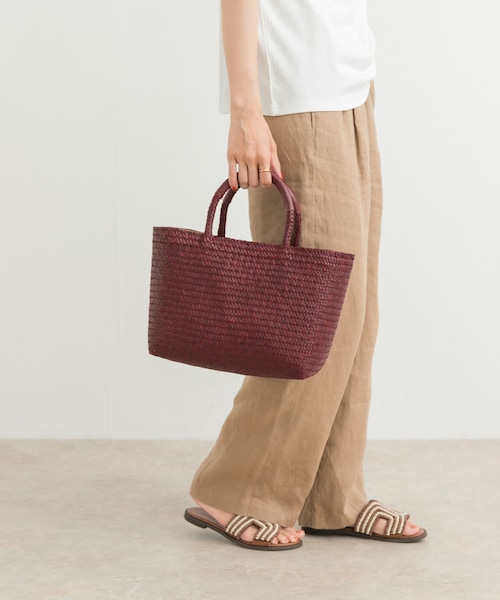 URBAN RESEARCH DOORS（アーバンリサーチドアーズ）の「カラーシーグラストートバッグ（トートバッグ・レディース・D.GRN/BURGUNDY・one）」の16枚目の写真