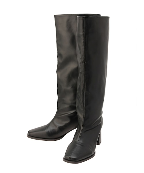 dazzlin（ダズリン）の「ルーズロングブーツ（ブーツ・レディース・ブラック/ベージュ・L/M）」の2枚目の写真