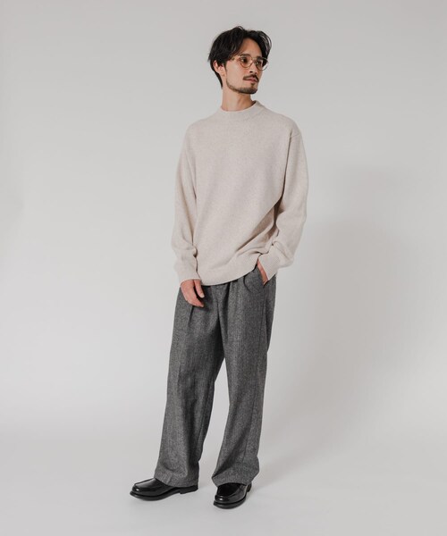 URBAN RESEARCH(アーバンリサーチ)の「MIX MOULINE CREW-NECK KNIT(ニット/セーター・メンズ・BEIGE/GRAY/BLUE/GREEN・M/L)」の21枚目の写真