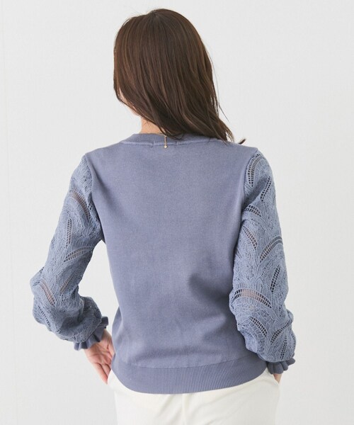 Jayro(ジャイロ)の「袖レースニットプルオーバー(ニット/セーター・レディース・ブラック/ホワイト/ネイビー/ブルー系・F)」の17枚目の写真