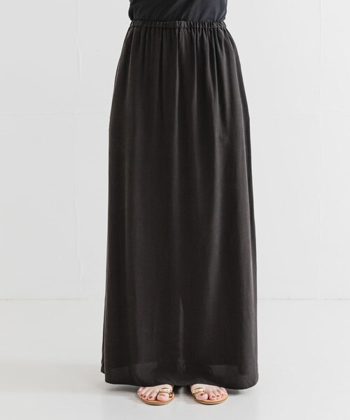 URBAN RESEARCH（アーバンリサーチ）の「キュプラレーヨンギャザーIラインスカート（スカート・レディース・BROWN/BEIGE・36/38）」の19枚目の写真