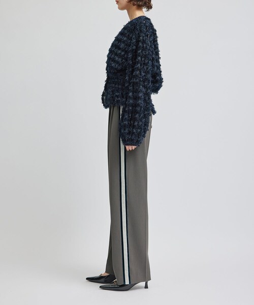 ROPE'(ロペ)の「サイドラインストレッチパンツ(その他パンツ・レディース・グレー/オフホワイト・36/38)」の8枚目の写真