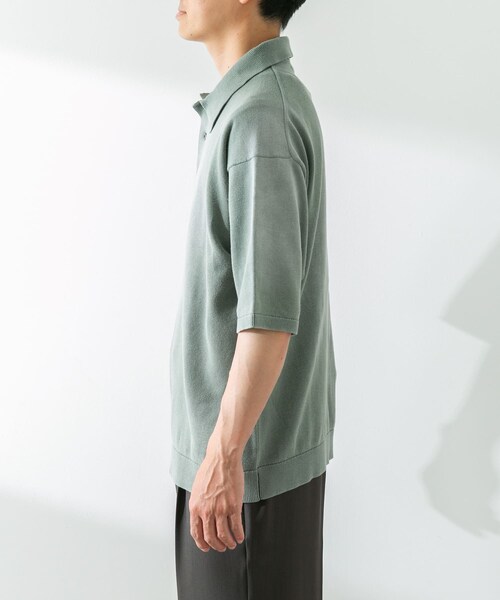 URBAN RESEARCH Sonny Label（アーバンリサーチサニーレーベル）の「ピグメントニットポロシャツ（ニット/セーター・メンズ・グリーン/スミクロ・M/L）」の15枚目の写真