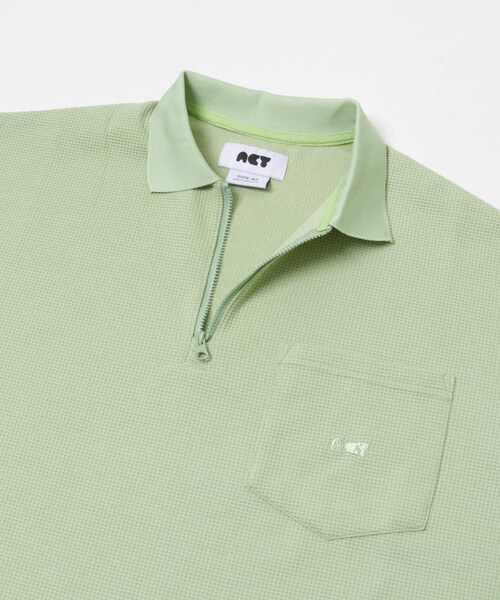 URBAN RESEARCH（アーバンリサーチ）の「Acy　ZIP THERMAL PULLOVER（Tシャツ/カットソー・メンズ・BLACK/L.GREEN・L/XL）」の8枚目の写真