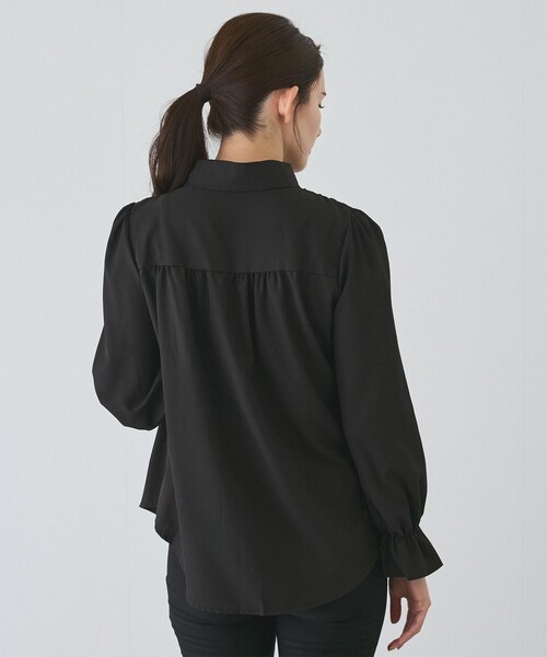 Jayro（ジャイロ）の「ギャザーブラウス　（シャツ/ブラウス・レディース・ブラック/ホワイト/ブルー・F）」の20枚目の写真