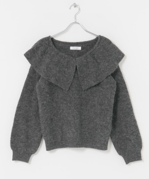 URBAN RESEARCH Sonny Label（アーバンリサーチサニーレーベル）の「『WEB限定』フリルカラーアゼニット（ニット/セーター・レディース・グレー/チャコール/ベージュ・Free）」の22枚目の写真