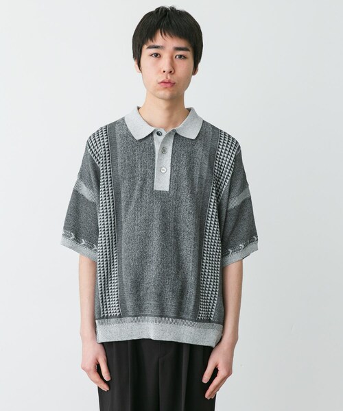 URBAN RESEARCH DOORS(アーバンリサーチドアーズ)の「YASHIKI AOTSUYU KNIT POLO(ポロシャツ・メンズ・M.GRAY/BROWN/BLACK・1/2)」の9枚目の写真