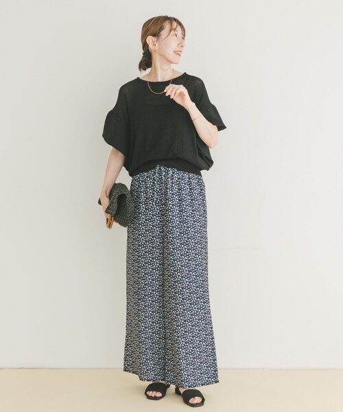 ITEMS URBANRESEARCH（アイテムズ アーバンリサーチ）の「ガライージーワイドパンツ（その他パンツ・レディース・NVY/MNT/WHT・FREE）」の8枚目の写真