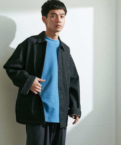 URBAN RESEARCH DOORS（アーバンリサーチドアーズ）の「デニムシャツカバーオール（カバーオール・メンズ・O.W./USED/BLACK・M/L）」の10枚目の写真