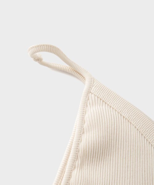 ROPE'（ロペ）の「【HAKUJI（ハクジ）】TWIST COTTON BRA TANK CAMI｜ブラタンクキャミソール（キャミソール・レディース・オフホワイト・F）」の6枚目の写真