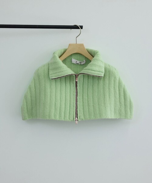 ADAM ET ROPE'（アダムエロペ）の「【J'aDoRe・一部店舗限定】【y YO（イーヨ）】zip neck warmer / ネックウォーマー（ネックウォーマー/スヌード・レディース・グレー/ライトグリーン・F）」の22枚目の写真