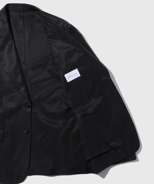 ADAM ET ROPE'（アダムエロペ）の「キュプラコットン　シングルジャケット（テーラードジャケット・メンズ・ブラック/チャコール・L/M）」の17枚目の写真