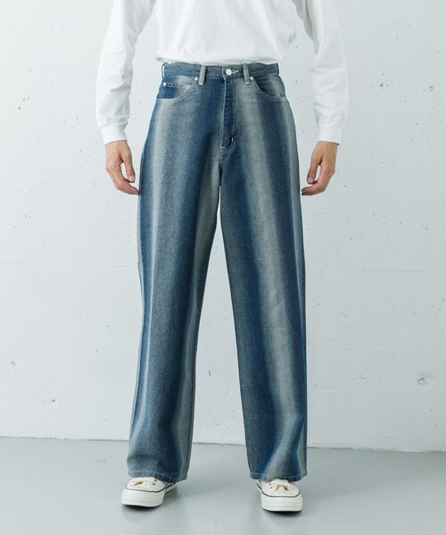 URBAN RESEARCH(アーバンリサーチ)の「REVERBERATE GRADATION DENIM PANTS(デニムパンツ・メンズ・SAX BLUE・1/2)」の4枚目の写真