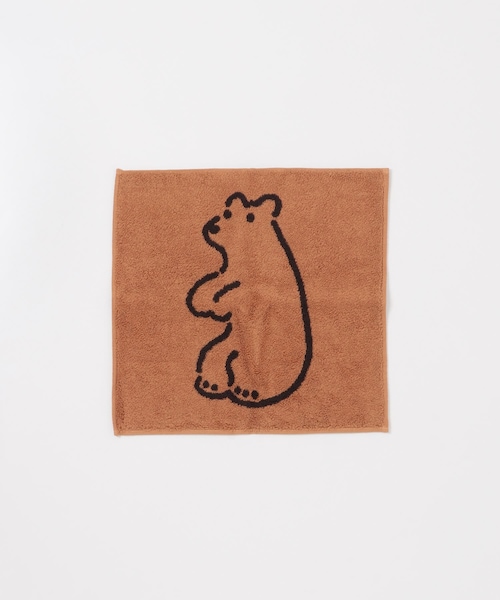 URBAN RESEARCH(アーバンリサーチ)の「WARMGREYTAIL HANDTOWEL-HUGGY BEAR(タオル・メンズ・BRICK/CREAM・-)」の1枚目の写真