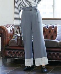 Le temps riche | 裾レース使いベルト付きワンタックワイドパンツ　＜Letempsriche＞(その他パンツ)