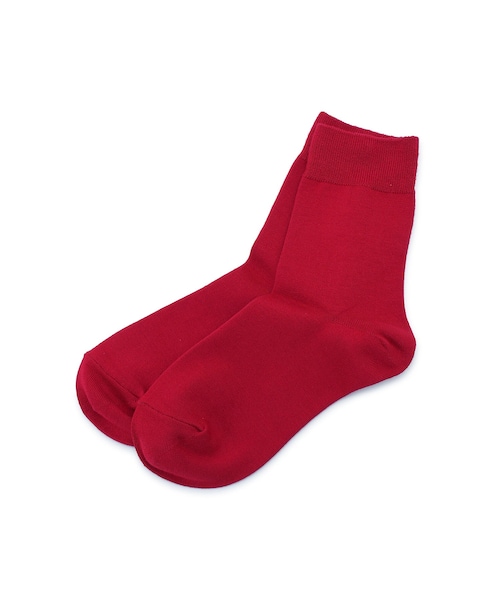 ROPE' PICNIC（ロペピクニック）の「【一部店舗限定】レーヨンシルケットクルーソックス（ソックス/靴下・レディース・ブラック/キナリ/レッド/ピンク系・F）」の10枚目の写真