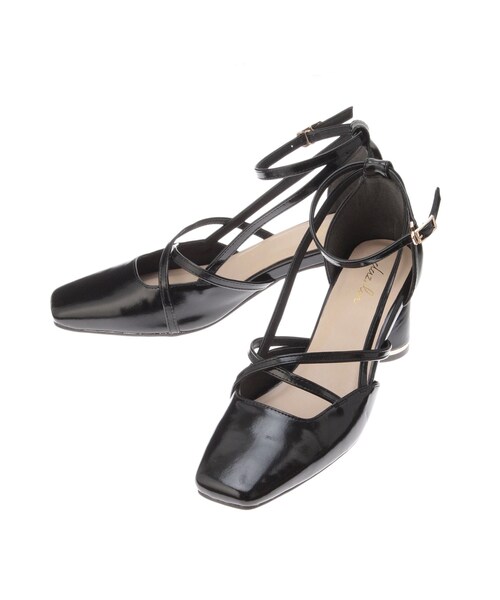 dazzlin（ダズリン）の「クロスサークルヒールパンプス（その他シューズ・レディース・アイボリー/ブラック・M/L）」の5枚目の写真