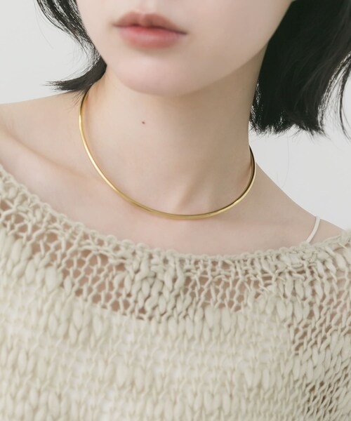 SMELLY（スメリー）の「ステンレススリムネックカフ（ネックレス・レディース・SLV/GLD・-）」の9枚目の写真