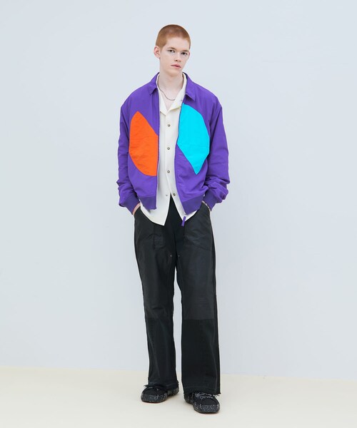 THE GOODLAND MARKET（ザグッドランドマーケット）の「WAX　NYLON ZIP JACKET（ブルゾン・メンズ・BLACK/PURPLE・M/L）」の8枚目の写真